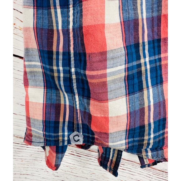 Cremieux Classics Mens XL Plaid Short-Sleeve Button-Up Shirt 100% Cotton Red & B - Picture 10 of 14